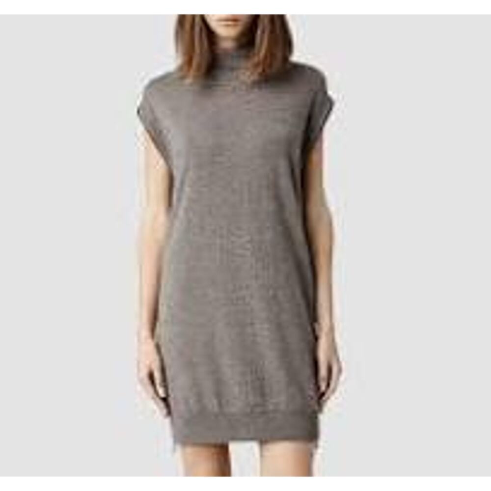 ALL SAINTS NWOT Kaninda Wool/Cashmere Sleeveless Zip Sided Tunic Sweater Dress 2